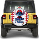 Philadelphia Phillies Car Spare Tire Cover With Camera Hole