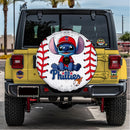 Philadelphia Phillies Car Spare Tire Cover With Camera Hole