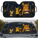 Pichu x Pikachu x Raichu Pokemon Car Auto Sunshades