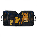 Pichu x Pikachu x Raichu Pokemon Car Auto Sunshades