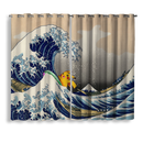 Pikachu The Great Wave Japan Pokemon Window Curtain