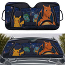 Pikachu Bulbasaur Squirtle Charizard Pokemon Car Auto Sunshades