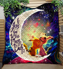 Pikachu Horro Love You To The Moon Galaxy Quilt Blanket Nearkii