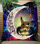 Pikachu Horro 2 Love You To The Moon Galaxy Quilt Blanket Nearkii