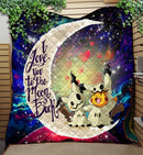 Pikachu Horro 1 Love You To The Moon Galaxy Quilt Blanket Nearkii