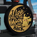 Pikachu Pokemon I Love You To The Moon And Back Jeep Car Spare Tire Cover