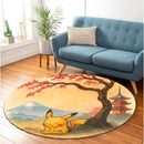 Pikachu Pokemon Japan Autumn Round Rug