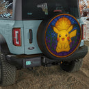 Pikachu Pokemon Sun Stained Glass Jeep Car Spare Tire Cover