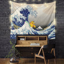 Pikachu Pokemon Surf The Great Wave Tapestry