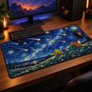 Pikachu Squirtle Bulbasaur Charmander Pokemon Starry Night Desk Mat