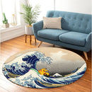 Pikachu The Great Wave Japan Pokemon Round Rug