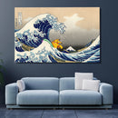 Pikachu Anime The Great Wave Japan - Living Room - Canvas Wall Art - Print - Wall Decor