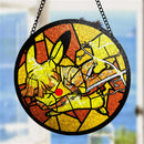 Pikachu Zenitsu Pokemon Stained Glass Suncatcher