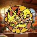 Pikachu Zenitsu Pokemon Stained Glass Suncatcher