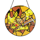 Pikachu Zenitsu Pokemon Stained Glass Suncatcher