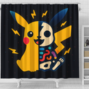 Pikachu Skellington Pokemon Shower Curtain