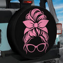 Pink Girl Bow Car Spare Tire Cover