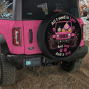 Pink Jeep Dragon Ball Majin Buu Love Dog Custom Wheel Cover With Camera Hole