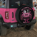 Pink Jack Skeleton Love Dog Jeep Custom Wheel Cover With Camera Hole