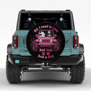 Pink Jeep Jack Skeleton Love Dog Car Spare Tire Cover