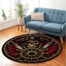 Pirate Skull Carpet Round Rug
