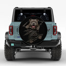 Peeking American Bully Dog Car Spare Tire Cover