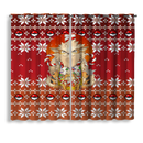 Pokemon Arcanine Christmas Window Curtain