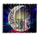 Pokemon Couple Espeon Umbreon Love You To The Moon Galaxy Window Curtain