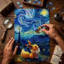 Pokemon Eevee Starry Night Jigsaw Puzzle