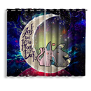 Pokemon Espeon Umbreon Love You To The Moon Galaxy Window Curtain