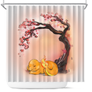 Pokemon Fire Charmander Sleep Cherry Blossom Japan Shower Curtain