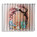 Pokemon Gen 1 Bulbasaur Charmander Squirtle Japan Style Cherry Blossom Japan Window Curtain