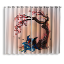 Pokemon Greninja Sleep Cherry Blossom Japan Window Curtain
