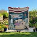 Pokemon Blanket Handmade Woven Psyduck Woven Throw Blanket