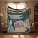 Pokemon Blanket Handmade Woven Psyduck Woven Throw Blanket