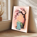 Pokemon Bulbasaur Cherry Blossom- Living Room - Canvas Wall Art - Print - Wall Decor
