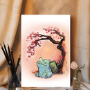 Pokemon Bulbasaur Cherry Blossom- Living Room - Canvas Wall Art - Print - Wall Decor