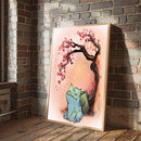 Pokemon Bulbasaur Cherry Blossom- Living Room - Canvas Wall Art - Print - Wall Decor