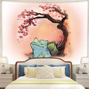 Pokemon Bulbasaur Cherry Blossom Tapestry