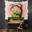 Pokemon Bulbasaur Sleep Cherry Blossom Tapestry
