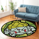 Pokemon Bulbasaur Stained Glass Round Rug