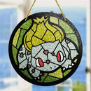 Pokemon Bulbasaur Round Stained Glass Suncatcher