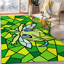 Pokemon Celebi Stained Glass Rectangular Area Rug