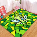 Pokemon Celebi Stained Glass Rectangular Area Rug