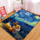 Pokemon Eevee Starry Night Rectangular Area Rug