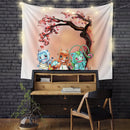 Pokemon Gen 1 Bulbasaur Charmander Squirtle Japan Style Blossom Tapestry
