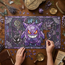 Pokemon Gengar Ghost Stained Glass Jigsaw Puzzle