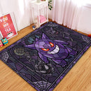 Pokemon Gengar Stained Glass Rectangular Area Rug