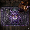 Pokemon Gengar Stained Glass Rectangular Area Rug