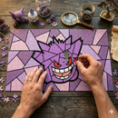 Pokemon Ghost Gengar Stained Glass Jigsaw Puzzle